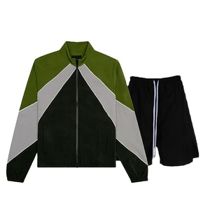 Camiseta cortavientos personalizada de alta calidad, conjunto de dos piezas de verano personalizado de lujo para hombre, chándal cortavientos con pantalones cortos 2026 - Product Image 1