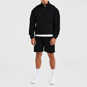 Nouveaux sweats à col zippé pour hommes, élégants, en gros, service OEM, logo personnalisé, sweats à col zippé pour hommes à manches longues - Product Image 3