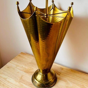 Umbrella Shape <b>Gold</b> Metal Stand for Interior Display Gifting Purpose Luxury Home Decor and Stylish Accent Piece From India - Product Image 1