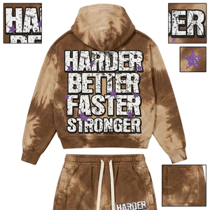 Conjunto Deportivo Unisex Personalizado con Lavado Ácido, Sudadera con Cremallera Completa y Pantalones Deportivos Anchos con Impresión DTG Premium, Elegante y Cómodo - Product Image 6