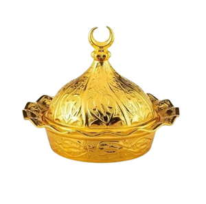 Bol à dattes décoratif en argent plaqué, design moderne, bol à dattes poli, vaisselle pour la maison, l'hôtel et le restaurant - Product Image 2