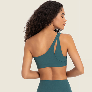 New Fashion Lightweight High Support Sports Bra Water Drop Shaped Single Strap Breathable Yoga Tops Plus Size Backless Front - Product Image 2