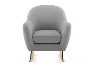 Silla Mecedora Moderna Minimalista de Madera de Teca, Muebles Nórdicos para Exteriores, Balcón, Terraza, Estilo Costero - Product Image 2