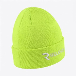 RELEVO <b>Green</b> <b>Beanie</b> Unisex Winter Hat Embroidered Logo Casual Cap Fitted 56-58CM - Product Image 4