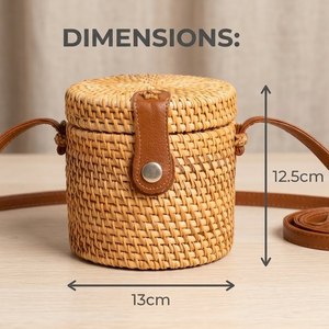Sac à main en rotin de style bohème pour femmes, sac de plage tissé à la main pas cher pour la mode estivale et un style décontracté - Product Image 3