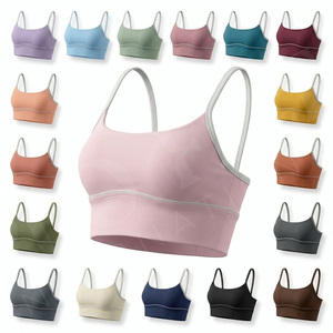 High Quality Breathable Padded Customized Sports <b>Bra</b> Fitness Running <b>Stretch</b> Comfortable Light Support Gym Custom Color <b>Bra</b> - Product Image 1