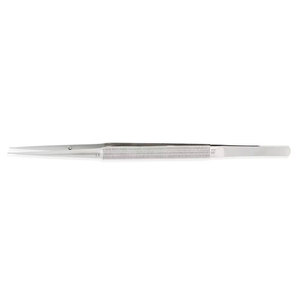Micro-pince droite avec revêtement TC, pointes de 0,5 mm, manche rond, 7,25 pouces (18,5 cm), instruments chirurgicaux ophtalmologiques en acier inoxydable - Product Image 1