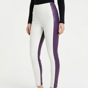 Leggings de compresión de cuero para mujer, pantalones ajustados de cuero estilo motero para mujer, leggings de yoga de cuero para mujer, mallas de cuero premium para niñas - Product Image 6