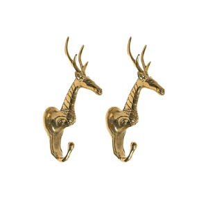 Custom Antique Metal Deer Head Wall Hook Gold Animal Statue <b>Coat</b> and Hat <b>Hanger</b> Creative Heavy Duty Wall Mounted Decor Hardware - Product Image 1