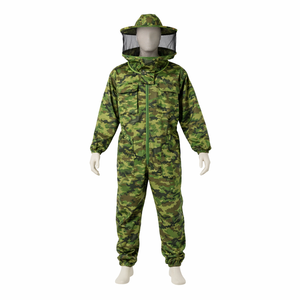 Combinaison d'apiculture antistatique camouflage avec voile amovible, protection intégrale du corps, combinaison de travail unisexe, respirante, en polyester - Product Image 1