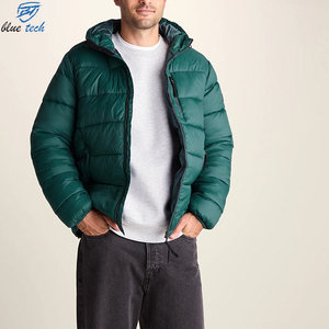 <b>Men's</b> Hooded Puffer <b>Jacket</b> <b>Lightweight</b> Quilted Winter Coat Warm Insulated Full Zip Outdoor Casual <b>Jacket</b> Custom OEM Manufacturer - Product Image 2