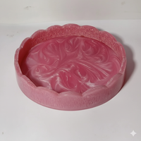Plateau de service et de rangement en résine à bords floraux, organisateur de bijoux, plateau de vanité, idéal pour cadeaux, articles de maison, cuisine, salon, luxe moderne