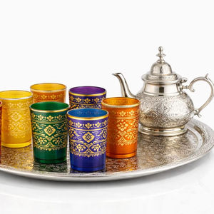 ชุดน้ำชาโมร็อกโกหลากสีสันสุดหรูในกล่องของขวัญ - Product Image 2