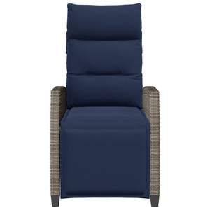 Chaise de jardin inclinable bleu marine - Product Image 5