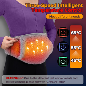 Factory Custom Graphene Heating Waist Belt USB Electric Abdomen Hand Warmer 2in1 Plush Cordless Winter Office Pain Relief - Product Image 6