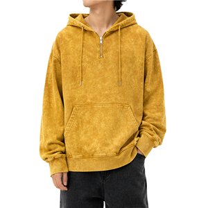 Sudadera Vintage con Cierre de Cremallera, Lavado Ácido, para Hombre y Mujer, Unisex, Felpa Gruesa, Ropa Urbana, Proveedor de Ropa de Marca Privada, Venta al Por Mayor - Product Image 1