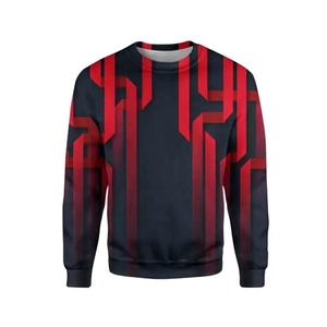 Sweat-shirt à col rond pour homme, imprimé géométrique, coupe classique, décontracté, tricoté, 100% polyester, impression par sublimation - Product Image 1