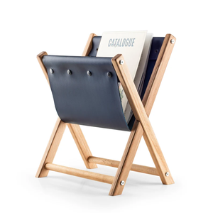 Nouveau meilleur métal et cuir 2 compartiments porte-revues pour vaisselle sol journal livre porte-revues utilisation maison hôtel bureau - Product Image 6