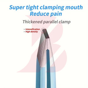 Outils de beauté, produit personnalisé, logo personnalisé, pinces à sourcils en acier inoxydable, pointe inclinée, outil d'épilation pour salon - Product Image 6