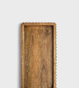 Plateau de service rectangulaire en bois, planche à fromage rustique, plateau d'apéritifs 28x14 cm - Product Image 4