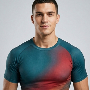 Custom Front Logo Sporty Half Sleeve <b>Compression</b> <b>Shirt</b> <b>for</b> <b>Men</b> Sports Training Gym Workout Quick Dry Athletic Performance - Product Image 5