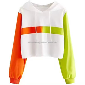 เสื้อฮู้ดครอปสั้นผู้ชายคุณภาพสูง พิมพ์โลโก้ตามสั่ง ปักลาย 3 มิติ สไตล์ใหม่ประจำปี 2024 สำหรับฤดูหนาว - Product Image 1