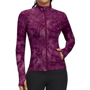 <b>Women</b> Yoga <b>Jacket</b> <b>Lightweight</b> Stretch Fabric Breathable Long Sleeve Slim Fit Sports <b>Jacket</b> For Gym Running And Fitness Training - Product Image 1