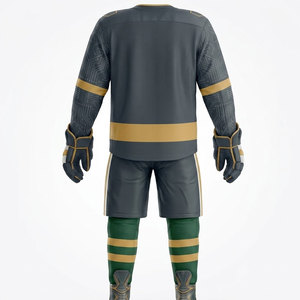 Uniforme de hockey sur glace professionnel pour hommes, vêtements d'équipe de haute qualité avec un style athlétique moderne et une coupe confortable - Product Image 2