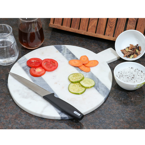 Utensilio de Cocina de Primera Calidad, Tabla de Cortar para Verduras y Frutas, Mármol Natural Sostenible, Cuadrada, 1.5 cm de Grosor, Apta para Lavavajillas - Product Image 4
