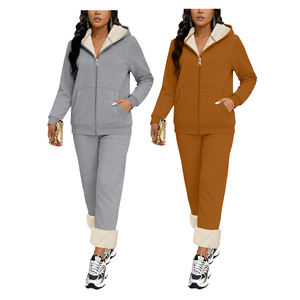 Conjuntos Deportivos de Alta Calidad para Mujer, Diseño Sólido/Estampado, 100% Algodón, Transpirable, Secado Rápido, Cintura Elástica, para Gimnasio en Invierno - Product Image 1