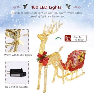 Illuminazione Decorativa Natalizia a Forma di Alce per Cortile 74*20*120cm 3000V 360W - Product Image 6