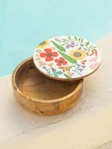 Boîte à roti en émail et bois - Écologique, compatible lave-vaisselle, design minimaliste artisanal, idéale pour les cadeaux - Product Image 3