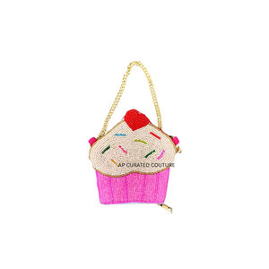 Monedero de Palomitas de Maíz con Cuentas Hecho a Mano, Mini Monedero con Correa de Cadena, Estilo de Dibujos Animados, Unisex, Monedero de Recuerdo, Diseño Creativo Personalizado para Niños - Product Image 2