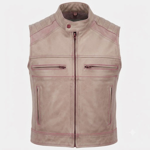 Gilet en cuir imperméable sur mesure, prix de gros, respirant, pour homme, hiver, décontracté, fabriqué au Pakistan - Product Image 6