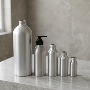 Bouteilles cosmétiques personnalisées en aluminium pur à 99,7 % avec bouchons ROPP, flacons pompe vides pour shampoing, après-shampoing, savon liquide, fabrication OEM au Vietnam - Product Image 5