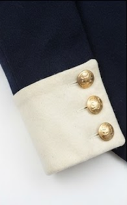 Abrigo Histórico Azul Oscuro y Blanco para Hombre, Doble Botonadura, Cuello Alto, Disfraz de Época, Uniforme, Frac - Product Image 6