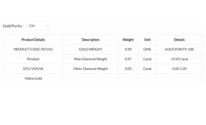 Colgante Solitario con Diamante Cultivado en Laboratorio con Corte Corazón, Brillo Eterno, Chapado en Oro de 10K, Joyería Elegante y Clásica, Regalo Especial para Mujer - Product Image 6