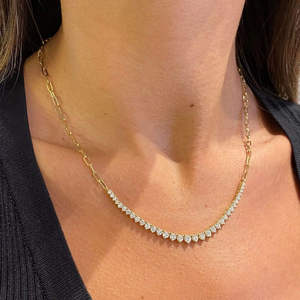 Pendentif en diamant cultivé en laboratoire, chaîne de bijoux, or rose, or blanc, plaqué argent, certifié IGI, bijoux élégants et raffinés - Product Image 4