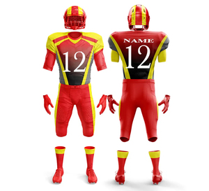 Maillot de football américain personnalisé de haute qualité, uniforme pour jeunes, tissu 100% polyester, personnalisation de la marque, vente en gros à bas prix - Product Image 1