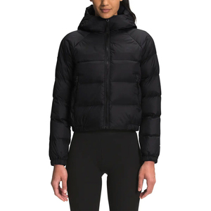 Women's <b>Black</b> <b>Denim</b> Quilted Vintage <b>Hooded</b> <b>Jacket</b> <b>with</b> Leopard Lining Full Sleeve Zipper Closure Autumn Winter Wear - Product Image 1