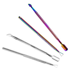 Empujador de Cutículas Profesional Ecológico y Duradero de Acero Inoxidable de Doble Punta, Removedor de Piel Muerta Reutilizable para Manicura y Pedicura - Product Image 1