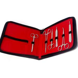 Kit de sutura de práctica de 27 piezas, instrumentos quirúrgicos reutilizables de acero inoxidable para estudiantes de medicina y veterinaria. - Product Image 2