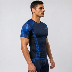 High Quality Lightweight Rash guard <b>for</b> <b>Men</b> Latest Short Sleeves Gym <b>Shirt</b> with Plain <b>Compression</b> Boys Short Sleeve Rush Guards - Product Image 4