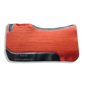 Premium Custom Design 100% Wool <b>Felt</b> Contoured Thick Horse Saddle <b>Pad</b> with Leather Patch in All Colors Wholesale - Product Image 4