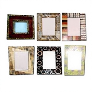กรอบรูปทำจากเขาสัตว์ธรรมชาติของอินเดีย วัสดุออร์แกนิก ขัดเงา กันน้ำ ตกแต่งสไตล์โบราณ รูปทรงตามธีม ของตกแต่งบ้าน B.S - Product Image 5