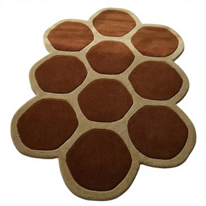 Tapis d'intérieur en laine tufté à la main de haute qualité, à poils longs et courts, pour salon, cuisine, bureau, prière, par INDIAN TEXTILES H/L - Product Image 1