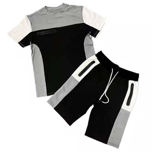 Ensemble de survêtement décontracté unisexe respirant 2 pièces pour le printemps, ensemble de shorts imprimés à manches courtes, t-shirt et short d'été pour hommes - Product Image 3