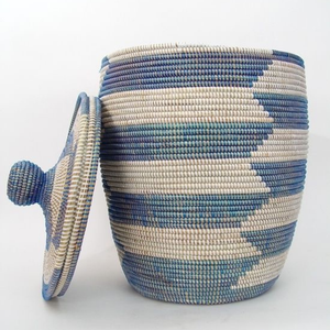 ตะกร้าสานหญ้าทะเลสานด้วยมือธรรมชาติแบบหลายหน้าที่ทนทานตะกร้าเก็บของในครัวดีไซน์วินเทจ - Product Image 5