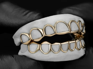 Grillz Dentales de Oro Sólido de 24K, Estilo Hiphop, Joyería Corporal para Uso Diario, Grillz Unisex, Accesorios de Moda - Product Image 4