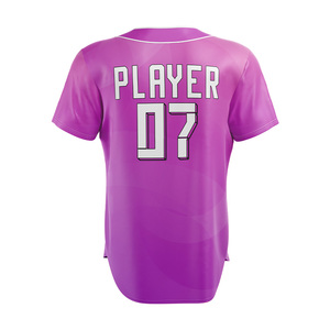 เสื้อเบสบอลผู้หญิงแบบสั่งทำ OEM ODM แขนสั้น ผลิตจากโพลีเอสเตอร์ที่ยั่งยืน พร้อมลายพิมพ์แบบ Sublimation สำหรับทีมซอฟต์บอล - Product Image 3